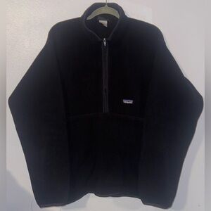 Men's Black Patagonia Fleece Sweater Half-Zip
